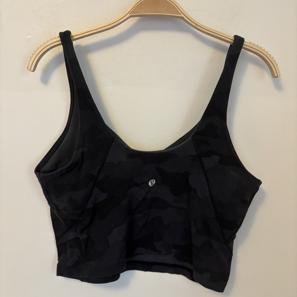 Lululemon Align Black Cropped Tank Top 10 Camo - Wash Wear - Picture 3 of 5